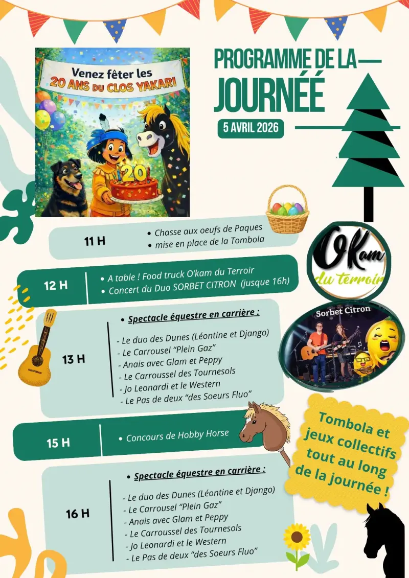 Les 20 ans du Clos Yakari : une journée festive à ne pas manquer !